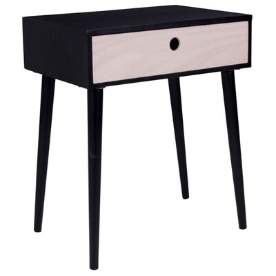 House Nordic Bedside Table Annemie Black and Natural