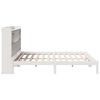 vidaXL Bookcase Bed without Mattress White 180x200 cm Super King Solid Wood Pine