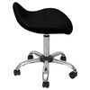 vidaXL Salon Spa Stool with Cushion Black 50 x 50 x (58.5-74.5) cm