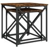 vidaXL Nesting Coffee Tables 2 pcs Smoked Oak Engineered Wood