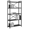 vidaXL Bookshelf Black Oak 80 x 30 x 155 cm Engineered Wood