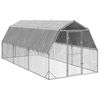 vidaXL Chicken Run with Roof 2,5x6x2,25 m Galvanised Steel
