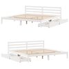 vidaXL Bed Frame without Mattress White 180x200 cm Super King Solid Wood Pine
