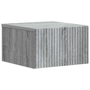 vidaXL Wall-Mounted Bedside Cabinet Grey Sonoma 33 x 34.5 x 20 cm