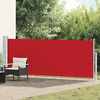 vidaXL Patio Retractable Side Awning 140x500 cm Red