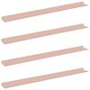 vidaXL Floating Shelf 4 pcs Pink 100 x 9 x 2.5 cm Steel