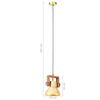 vidaXL Industrial Hanging Lamp 25 W Brass Round 19 cm E27