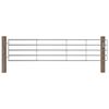 vidaXL 5 Bar Field Gate Steel (150-400)x90 cm Silver