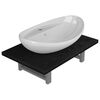 vidaXL Two Piece Bathroom Furniture Set Ceramic Black