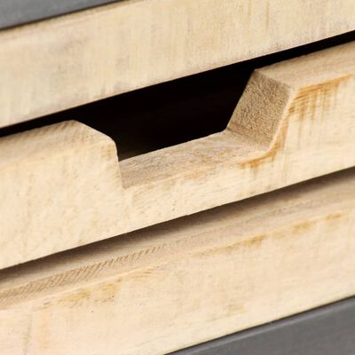 vidaXL Sideboard Solid Mango Wood and Steel 65x33x76 cm