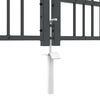 vidaXL Fence Gate with Spear Top Black 305x125 cm Powder-coated Steel