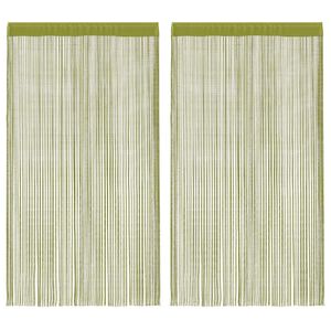 vidaXL String Curtains 2 pcs 140x250 cm Green