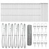 vidaXL Hexagonal Fence Ground Fix 100 x 0.6 m Galvanised Steel Silver