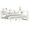 vidaXL Bookcase Bed without Mattress White 160x200 cm Solid Wood Pine