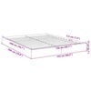 vidaXL Bed Frame without Mattress Concrete Grey 150x200 cm King Size