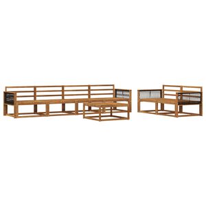 vidaXL Outdoor Sofa Set 7 pcs Natural Solid Acacia Wood
