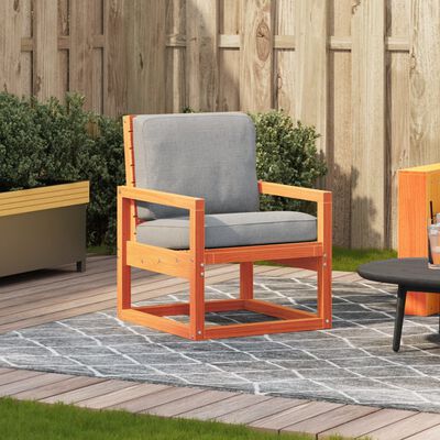 vidaXL Garden Chair Wax Brown 57.5x63x76 cm Solid Wood Pine