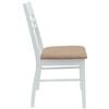 vidaXL Dining Chairs 2 pcs White 43 x 54 x 89 cm Solid Rubber Wood