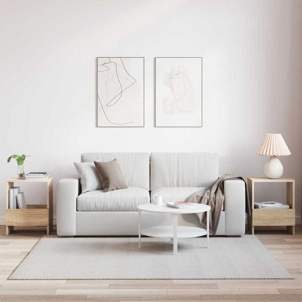 vidaXL Magazine Rack 2 pcs Sonoma Oak 35 x 30 x 45 cm