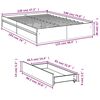 vidaXL Bed Frame with Drawers without Mattress White 120x190 cm Small Double