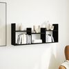 vidaXL Wall Cabinet 100x18x40 cm Black Engineered Wood