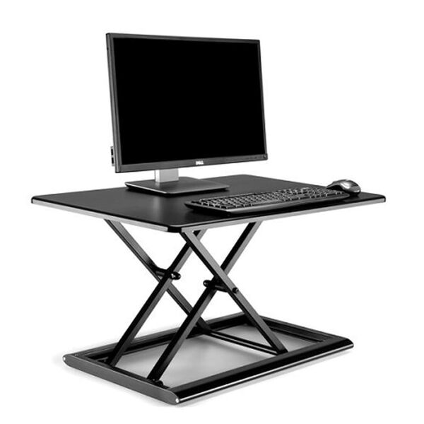 ErgoLine Adjustable Sit/Stand Desk Riser Aluminium Black