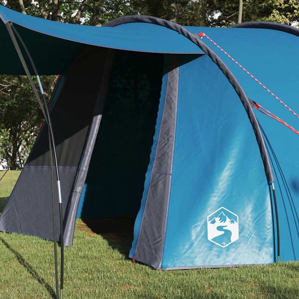 vidaXL Tunnel Tent with Roof Blue and Grey 740 x 370 x 220 cm