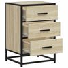 vidaXL Bedside Cabinet Sonoma Oak 40x34.5x60 cm Engineered Wood and Metal