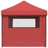 vidaXL Foldable Party Tent Pop-Up with 4 Sidewalls Burgundy