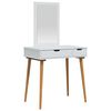 vidaXL Dressing Table Set FAUSKE 2 pcs White 76 x 50 x 143 cm
