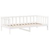 vidaXL Day Bed and Bench Set with Roof without Mattress White 90x200 cm