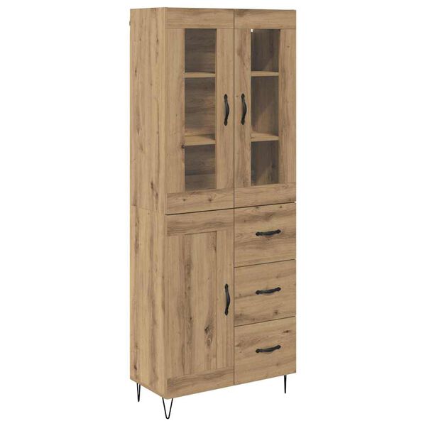 vidaXL Highboard Artisan Oak 69.5 x 34 x 90 cm Engineered Wood
