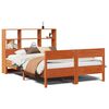 vidaXL Bookcase Bed without Mattress Wax Brown 135x190cm Double Solid Wood Pine