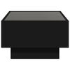 vidaXL Coffee Table with LED Black 70x50x30 cm Engineered Wood