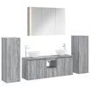 vidaXL Bathroom Furniture Set 6 pcs Grey Sonoma