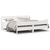 vidaXL Bed Frame with Headboard White 180x200 cm Super King Solid Wood Pine
