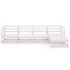 vidaXL 5 Piece Garden Lounge Set White Solid Pinewood