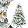 vidaXL Artificial Christmas Tree with 300 LEDs White 180 cm PE and PVC