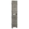 vidaXL 5-Panel Room Divider Grey 179x166 cm Solid Wood