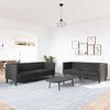 vidaXL Living Room Couch 2 pcs Black 194 x 74.5 x 70.5 cm Faux Leather
