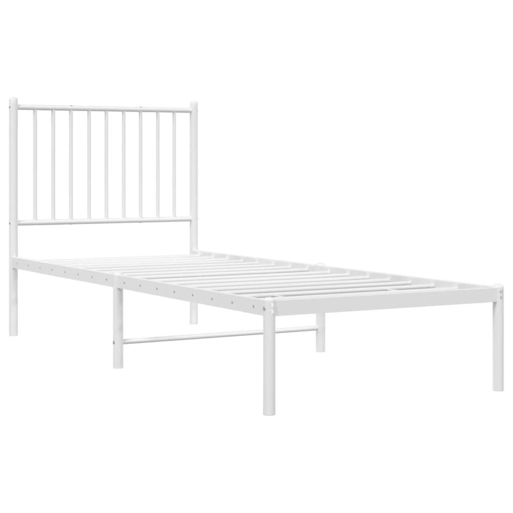 Bed frame 2025 with metal headboard