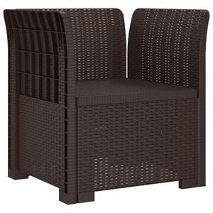 vidaXL 1-Seater Armchair Rattan Look PP Brown