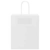 vidaXL Paper Bags 250 pcs with Handles White 18x8x22 cm