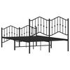 vidaXL Metal Bed Frame without Mattress with Footboard&nbsp;Black 120x200cm