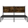 vidaXL Metal Bed Frame without Mattress Smoked Oak 150x200 cm King Size