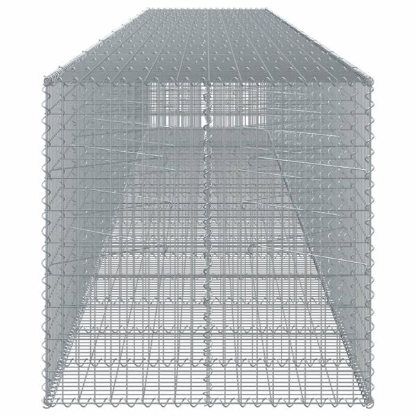 vidaXL Gabion Basket with Cover 850x100x100 cm Galvanised Iron