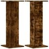 vidaXL Plant Stands 2 pcs Smoked Oak 30x30x80 cm Engineered Wood