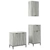 vidaXL Bathroom Furniture Set 3 pcs Grey Sonoma