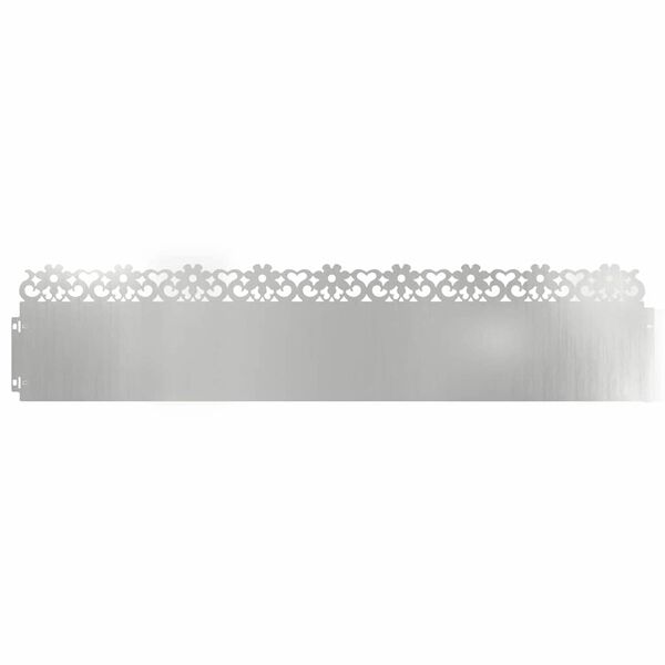 vidaXL Lawn Edgings 10 pcs Silver 103 x 0.05 x 22 cm Galvanised Steel