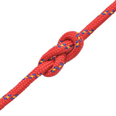 vidaXL Marine Rope Polypropylene 8 mm 500 m Red